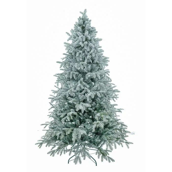 Brad Artificial Snow King Înzăpezit Premium, Ramuri 2D+3D, Sistem Umbrelă - Vedere Principală Depozitul de Brazi