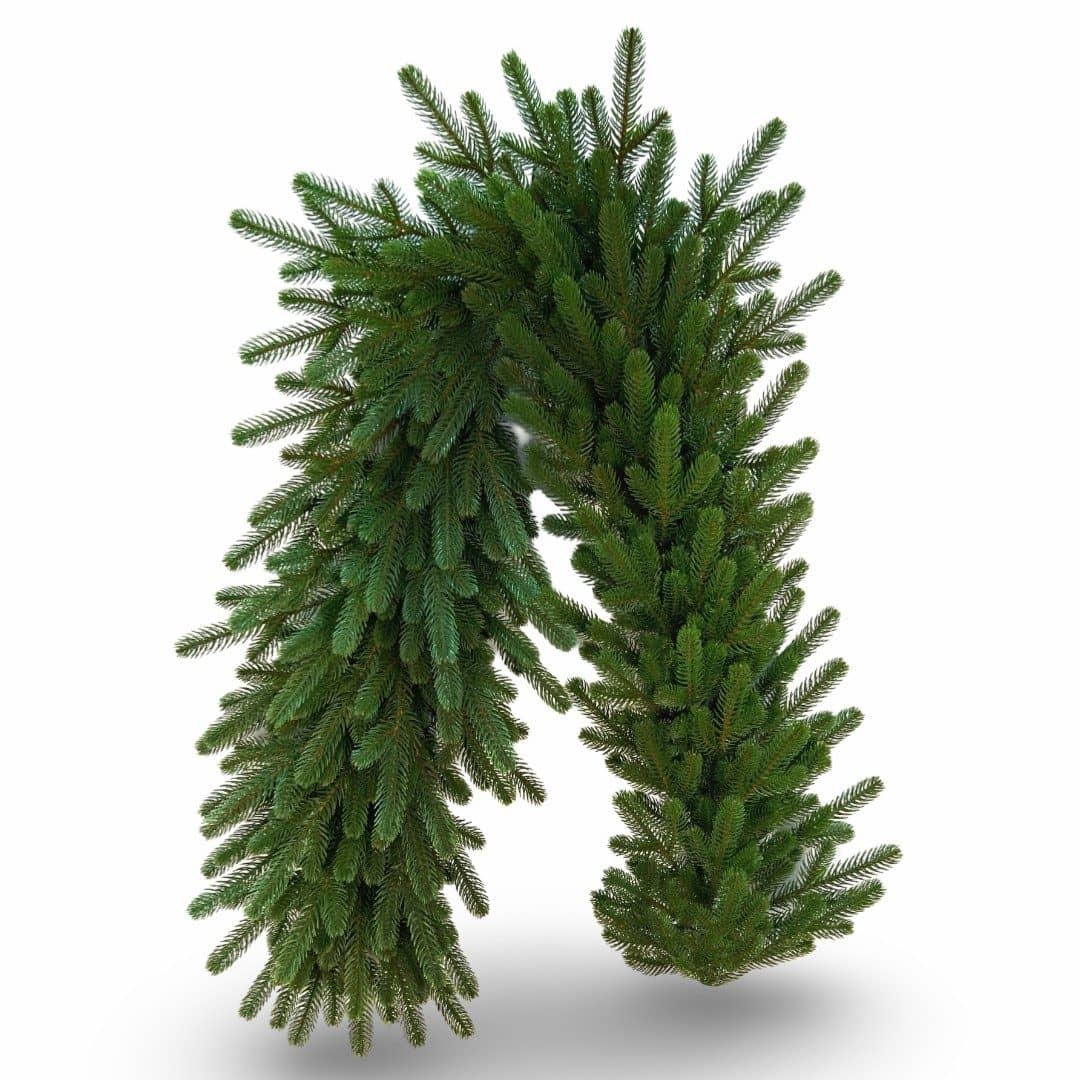 Ghirlandă de Crăciun Josephine, Verde, Ramuri de Brad cu Ace Full 3D, 150 cm - Ghirlande Premium Depozitul de Brazi